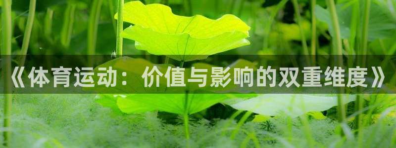 谈球吧体育官网：《体育运动：价值与影响的双重维度》